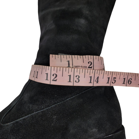 Peter Kaiser US 9 Knee High Riding Boot Women Lyra Black Suede Leather Pull On - Picture 12 of 12